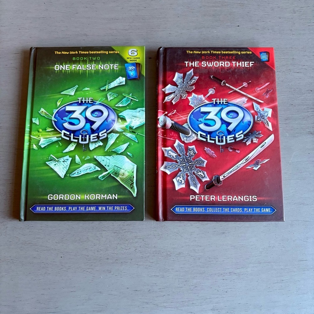 The 39 Clues Book Set - One False Note & The Sword Thief -First Edition